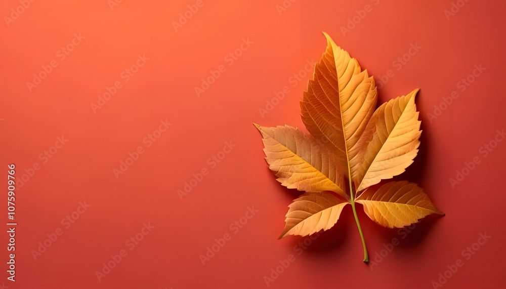 Leaf with autumn colors, close-up, soft contrast, natural focus, 3D illustration. Leaf with autumn colors, close-up, soft contrast, natural focus, 3D illustration.