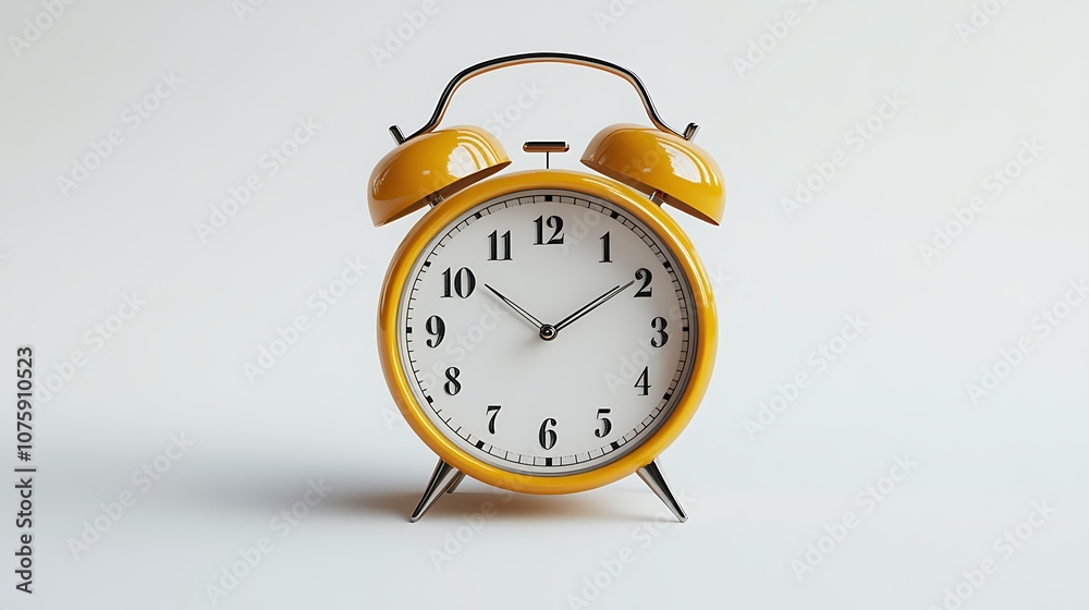 Retro alarm clock on a white background Retro alarm clock on a white background