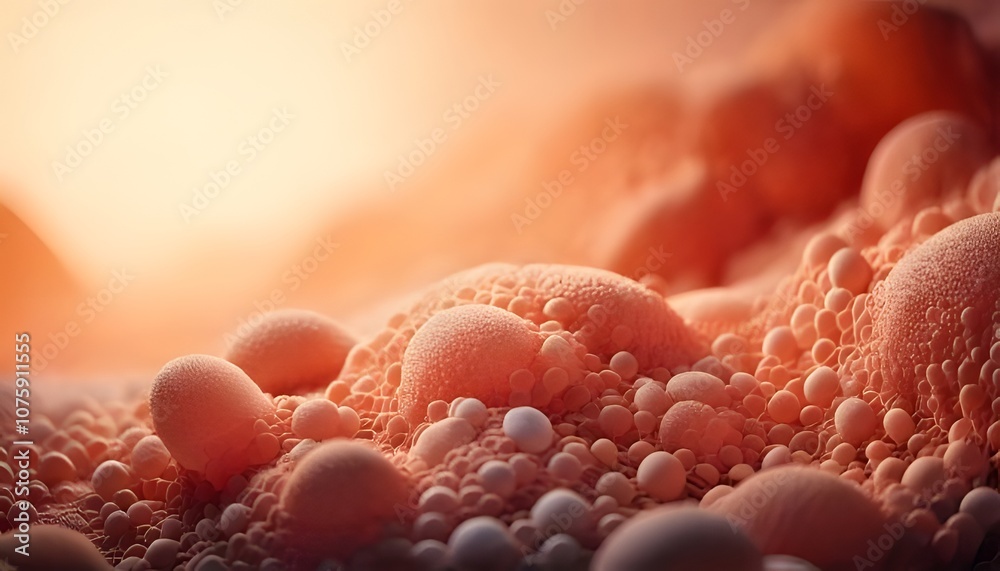 Macro detail of organic textures, soft light, 3D illustration. Macro detail of organic textures, soft light, 3D illustration.