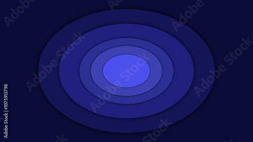 an oval-shaped screen in blue that personifies