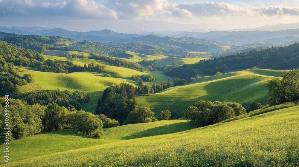 Fototapeta premium Rolling Hills of Green