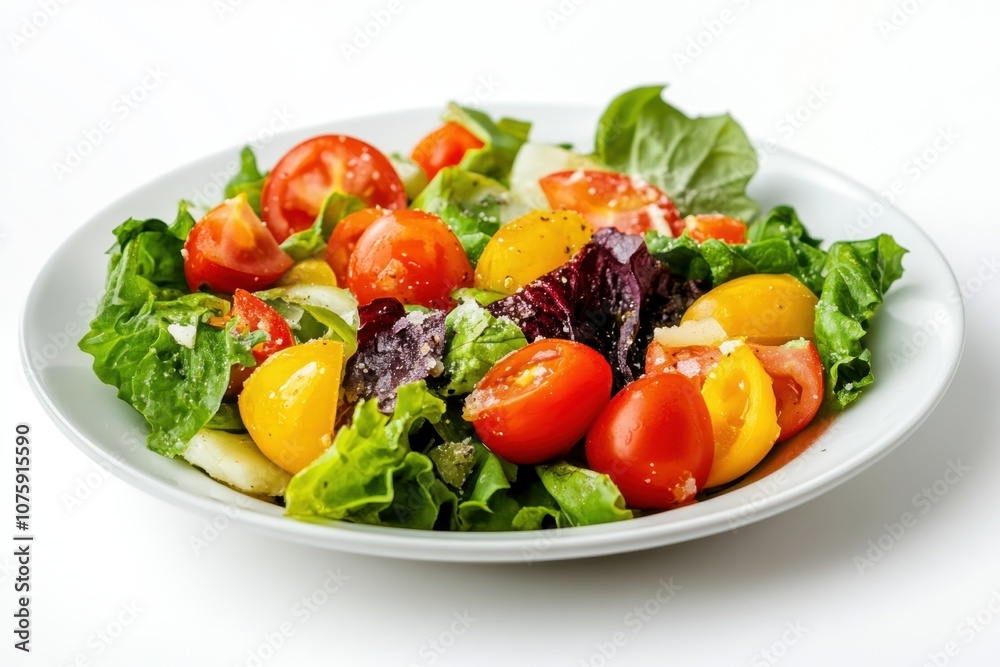 Fresh salad with mixed greens, cherry tomatoes, and yellow tomatoes. Fresh salad with mixed greens, cherry tomatoes, and yellow tomatoes.