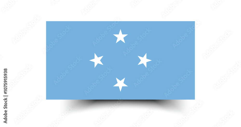 Federated States of Micronesia flag official colors and proportion digital vector illustration Federated States of Micronesia flag official colors and proportion digital vector illustration