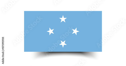 Federated States of Micronesia flag official colors and proportion digital vector illustration