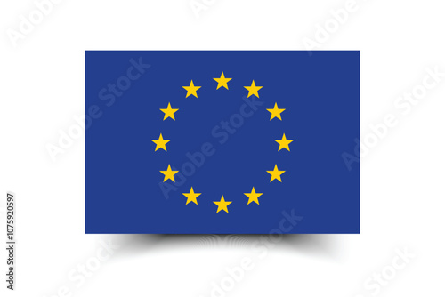 European Union flag official colors and proportion digital vector illustration