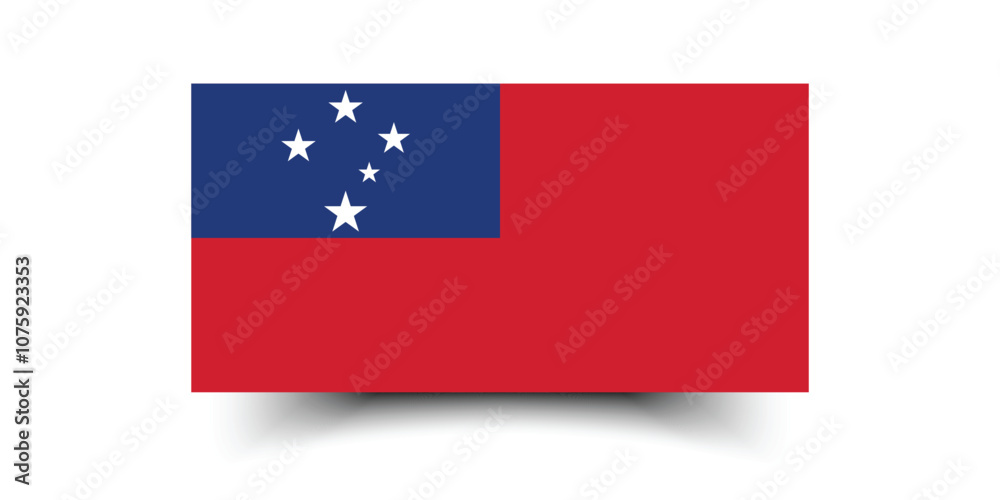 Naklejka premium Samoa flag official colors and proportion digital vector illustration