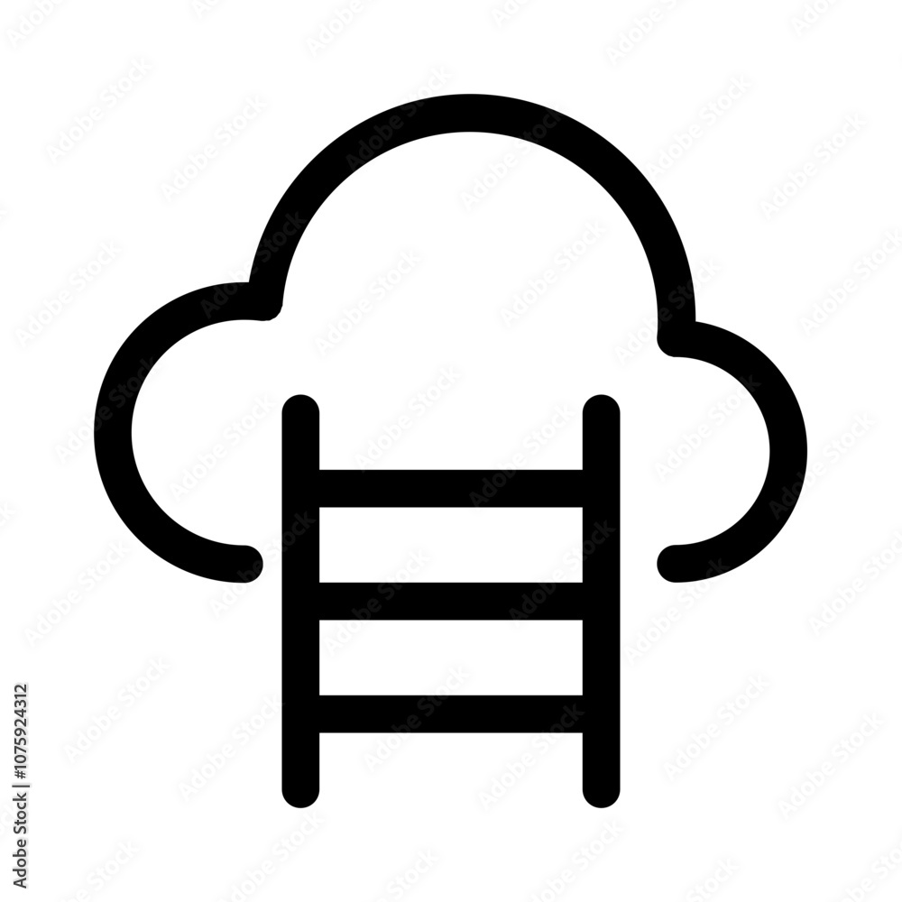 high career icon with line style, perfect for user interface projects high career icon with line style, perfect for user interface projects