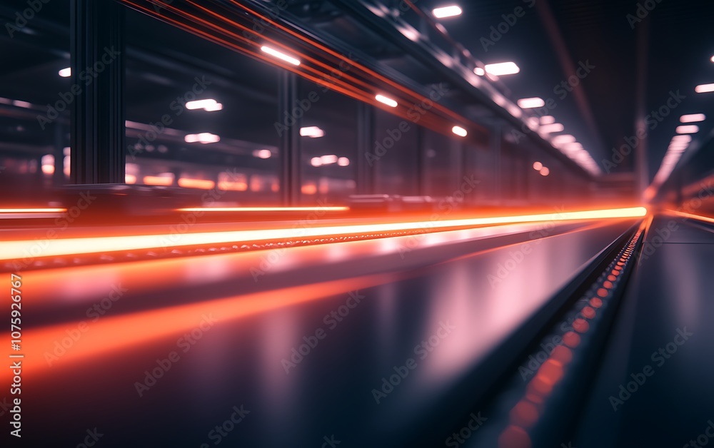 A vibrant image depicting glowing red light streaks on a sleek surface, creating a sense of motion in a dark, modern environment. A vibrant image depicting glowing red light streaks on a sleek surface, creating a sense of motion in a dark, modern environment.