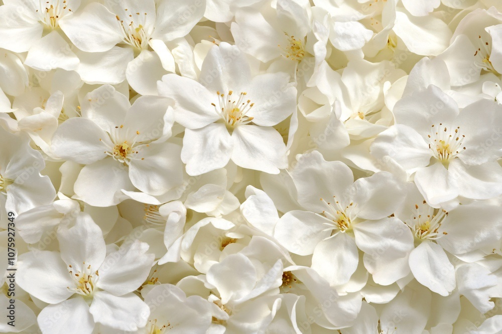 Obraz premium Delicate White Blossoms Displaying Natural Beauty and Elegance for Springtime Decor, Floral Arrangements, Weddings, and Nature-Inspired Aesthetics in Soft, Dreamy Background