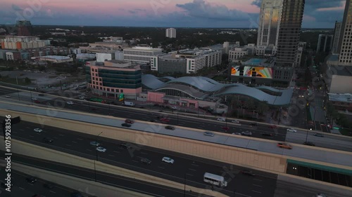 Wallpaper Mural Downtown Orlando Florida Highway Aerial Torontodigital.ca