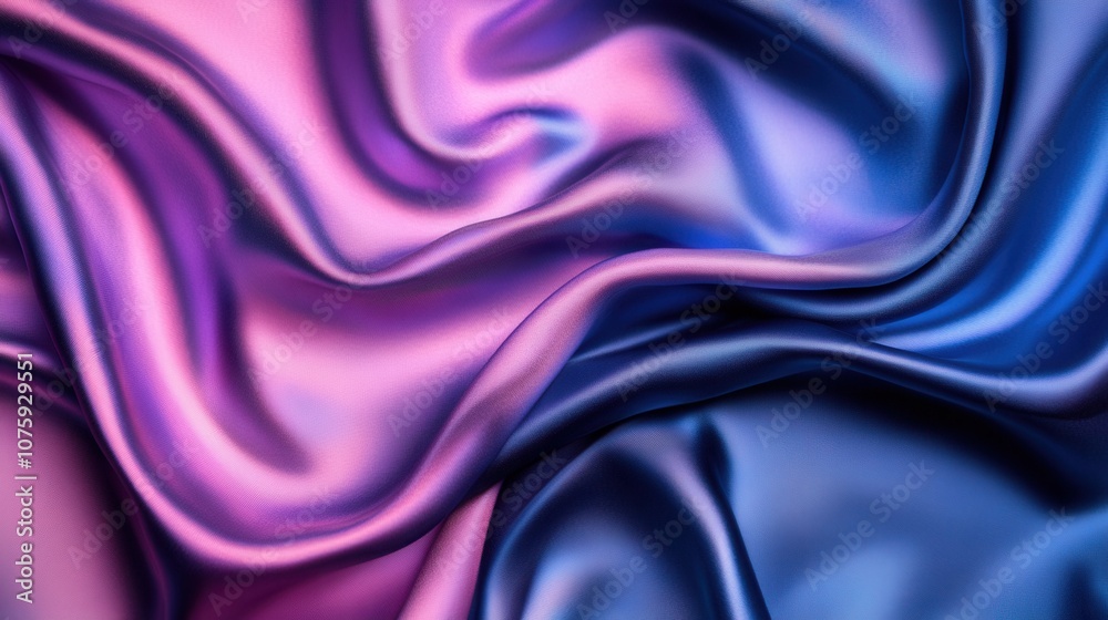 Obraz premium Luxurious silk fabric in vibrant colors with smooth, flowing textures for elegant backgrounds.