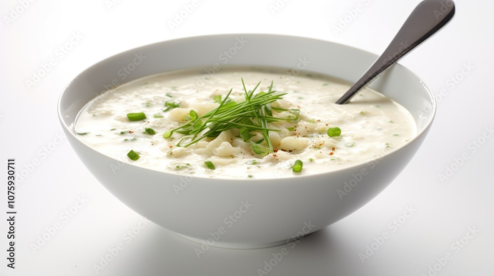 Creamy Soup with Garnish