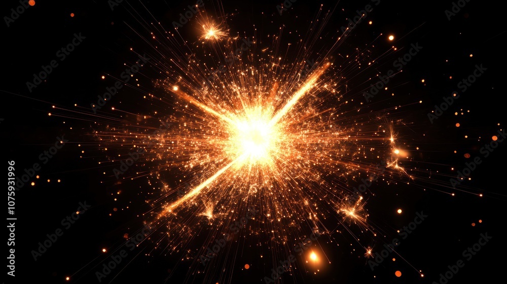 Fototapeta premium Sparkling Explosion of Light and Energy
