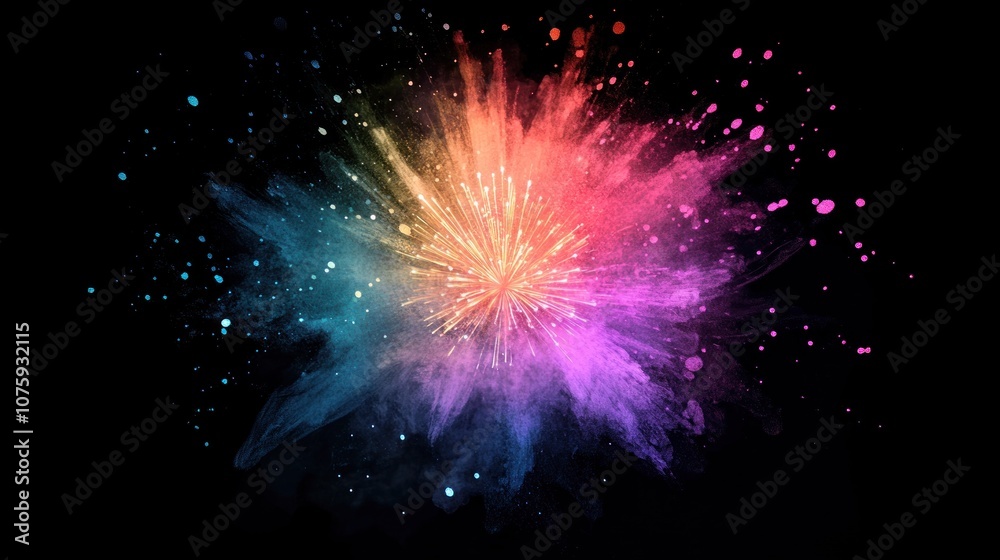 Abstract Colorful Explosion of Powder Abstract Colorful Explosion of Powder