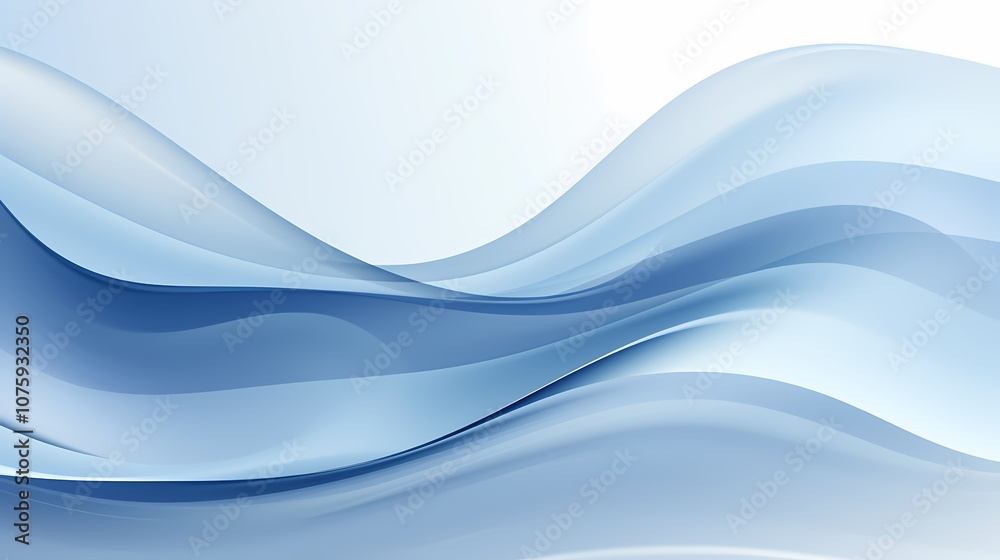 Fototapeta premium digital technology silver and white abstract wave poster background