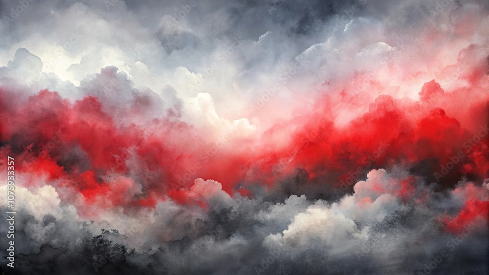 A crimson and gray sky, swirling with clouds, evokes a sense of mystery and wonder. A crimson and gray sky, swirling with clouds, evokes a sense of mystery and wonder.