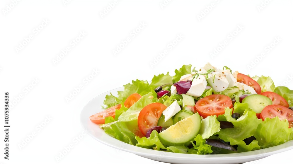 vegetable salad with cheese and olives