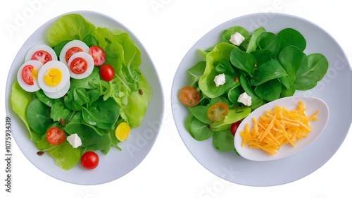 easter eggs on a plate with flowers