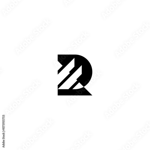Initials R logo design. Initial Letter Logo.