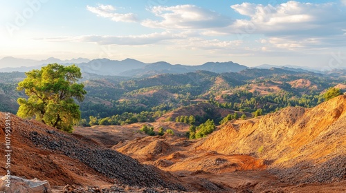 Serene Mountain Landscape under Clear Sky