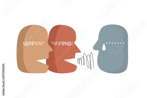 Bullying harassment can cause victims to stress and suffer from mental depression. Verbal abuse with hate speech. Humiliation and embarrassment.