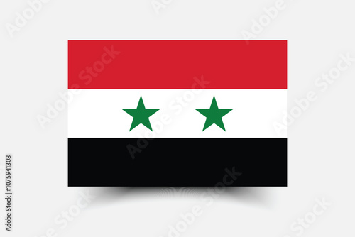 Syria flag official colors and proportion digital vector illustration