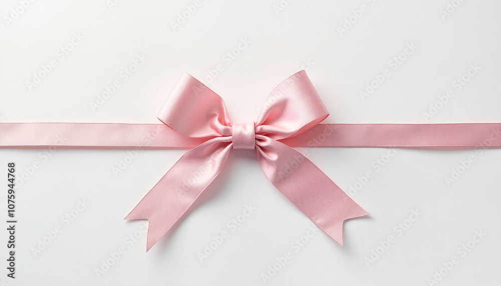 Elegant Satin Bow on White Background Elegant Satin Bow on White Background