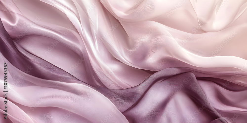 Obraz premium Satin Drape in Dusty Rose: A close-up shot of a luxurious satin fabric in a soft, dreamy dusty rose hue. The delicate folds and ripples of the fabric create a sensual and elegant abstract backdrop.