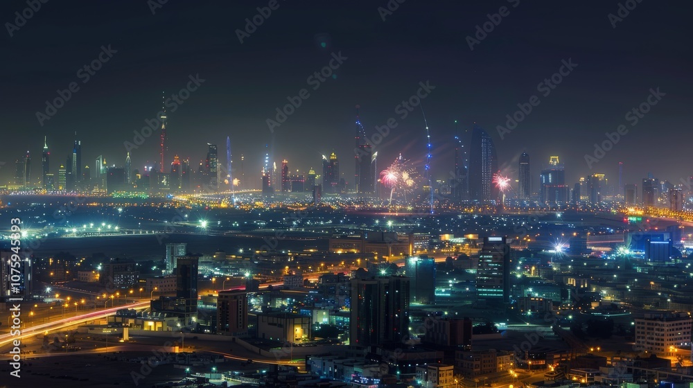 Back in 2012, a city firework in Kuwait Back in 2012, a city firework in Kuwait