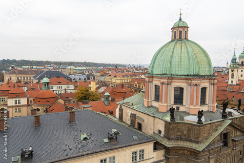 Wallpaper Mural Aerial view of the dome of the St. Francis of Assisi Cathedral in Prague, Czech Republic  Torontodigital.ca