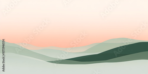 Peaceful Sunrise Mountain Landscape 