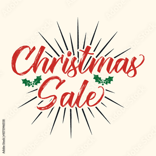 Christmas sale banner, vector illustration
