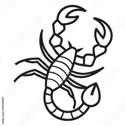 Scorpion Graphic Design Element.