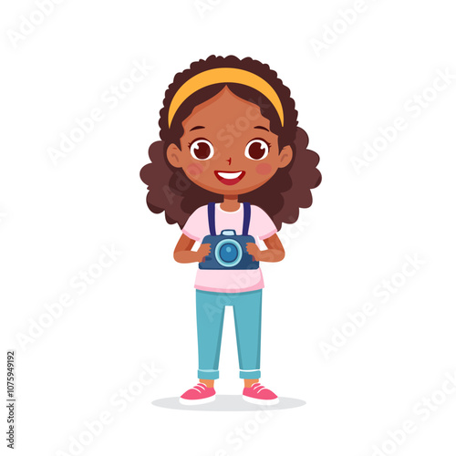 Photographer Cute Worker Work Job Profession Professional Occupation Cartoon Character
