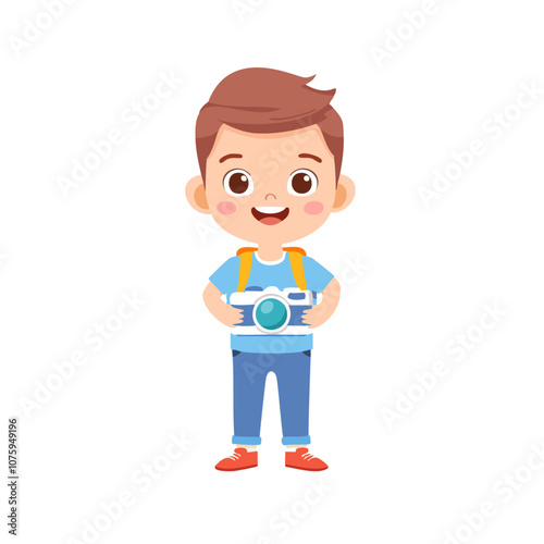 Photographer Cute Worker Work Job Profession Professional Occupation Cartoon Character
