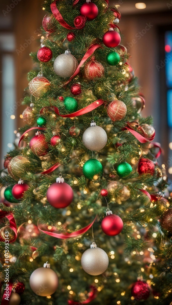 christmas tree with decorations christmas tree with decorations