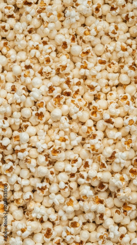 Close-Up of Popcorn Kernels with White and Orange Color Variations Close-Up of Popcorn Kernels with White and Orange Color Variations