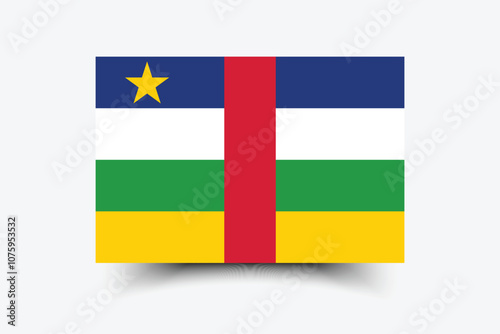 Central African Republic flag official colors and proportion digital vector illustration