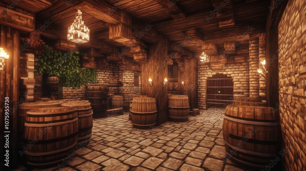 an immaculate wine cellar, camera at 2 feet off ground, quality. an immaculate wine cellar, camera at 2 feet off ground, quality.