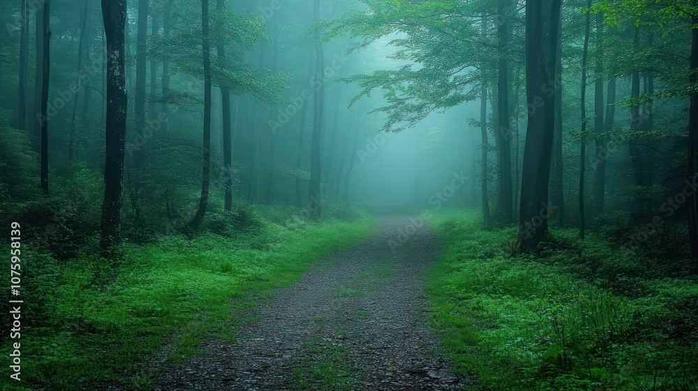 Fototapeta premium Misty Forest Path