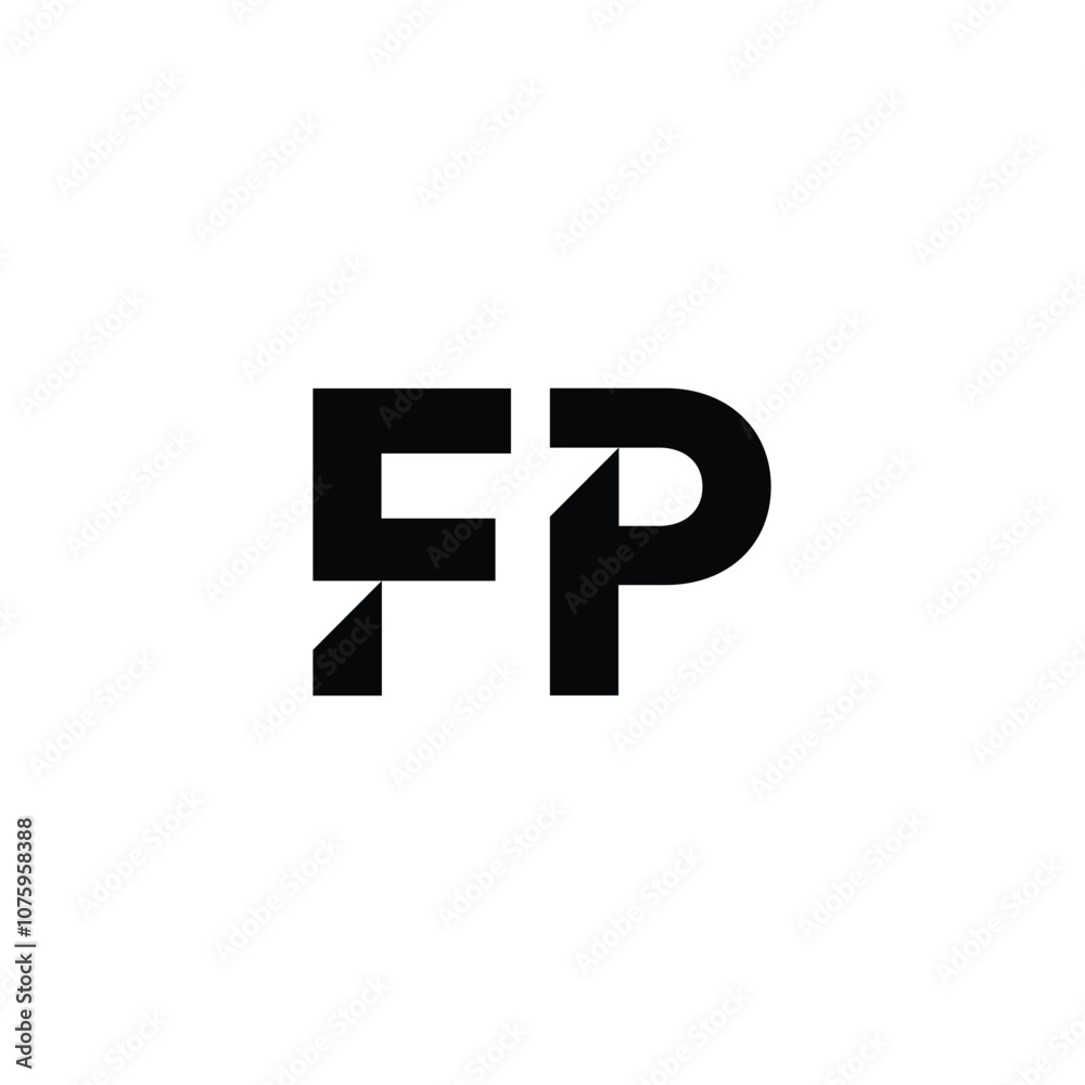 FP monogram logo design letter text name symbol monochrome logotype alphabet character simple logo FP monogram logo design letter text name symbol monochrome logotype alphabet character simple logo