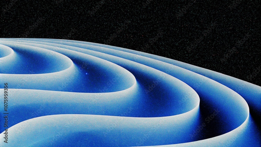 Abstract blue wavy gradient background with grain and noise texture for header poster banner backdrop design. Wavy abstract background of gradient of colors soft blue, black and white, 3D waves Abstract blue wavy gradient background with grain and noise texture for header poster banner backdrop design. Wavy abstract background of gradient of colors soft blue, black and white, 3D waves