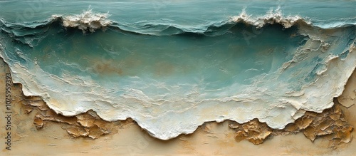 Abstract Ocean Wave Painting