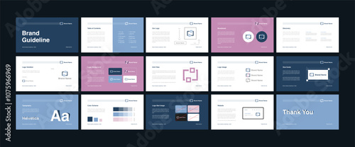 Elegant Brand Guidelines Template, Editable and Professional Design