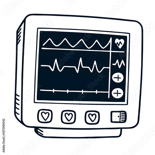 Medical Patient Monitor with Vital Signs Display