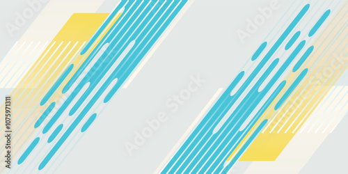 Abstract banner background. Modern blue and yellow geometric diagonal shapes design. Futuristic graphic. Suit for brochure, poster, banner, sport,