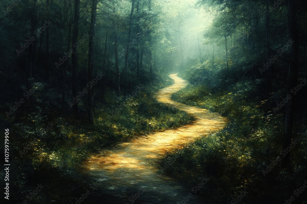Fototapeta premium Serene Forest Path