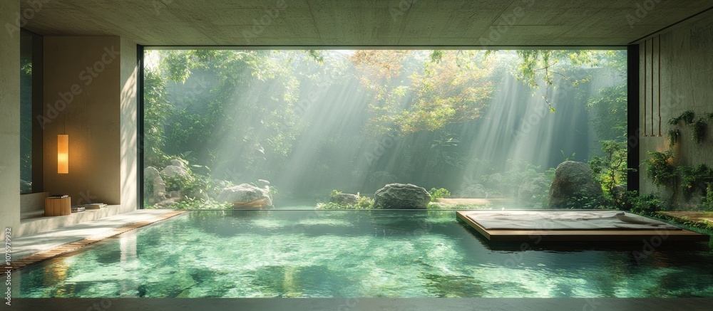 Indoor Pool with a View Indoor Pool with a View