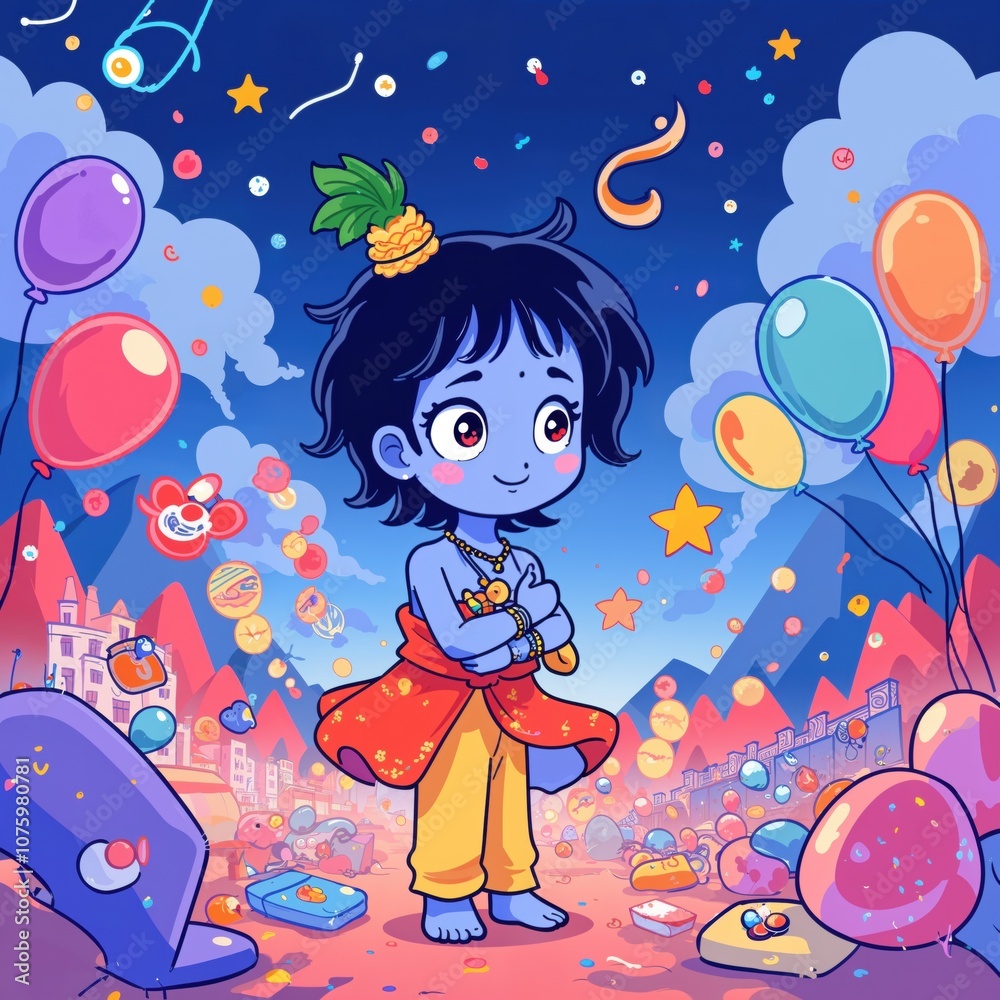 Animated Shree Krishna for Janmashtami, Makhan Chor, Bal Krishna, Cute Animated Shree Krishna for Janmashtami, Makhan Chor, Bal Krishna, Cute