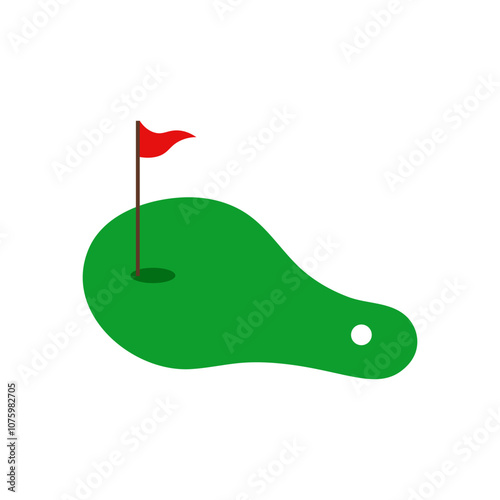 Golf Field Illustration